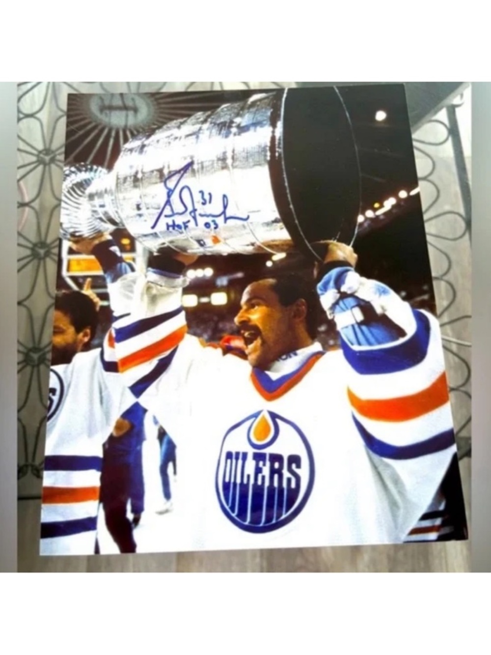 Grant Fuhr Edmonton Oilers Signed Autograph 8x10 Hockey Photo With COA